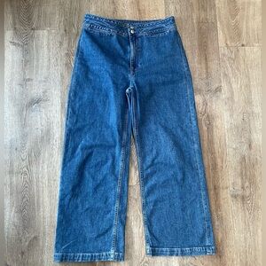 J.Crew Point Sur Full Length Wide Leg Jeans Women’s 28 Medium Wash High Rise Y2K